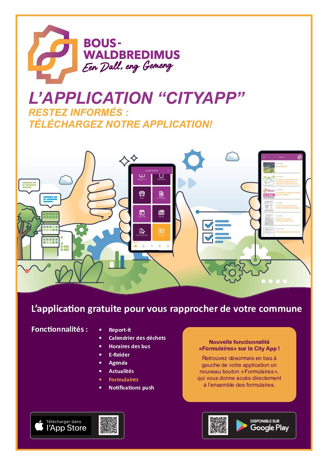 City-App: Nouvelle fonctionalité - Formulaires