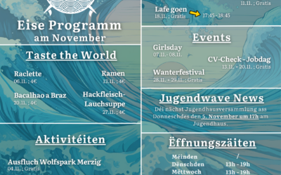 Jugendwave: Programm vum November 2026