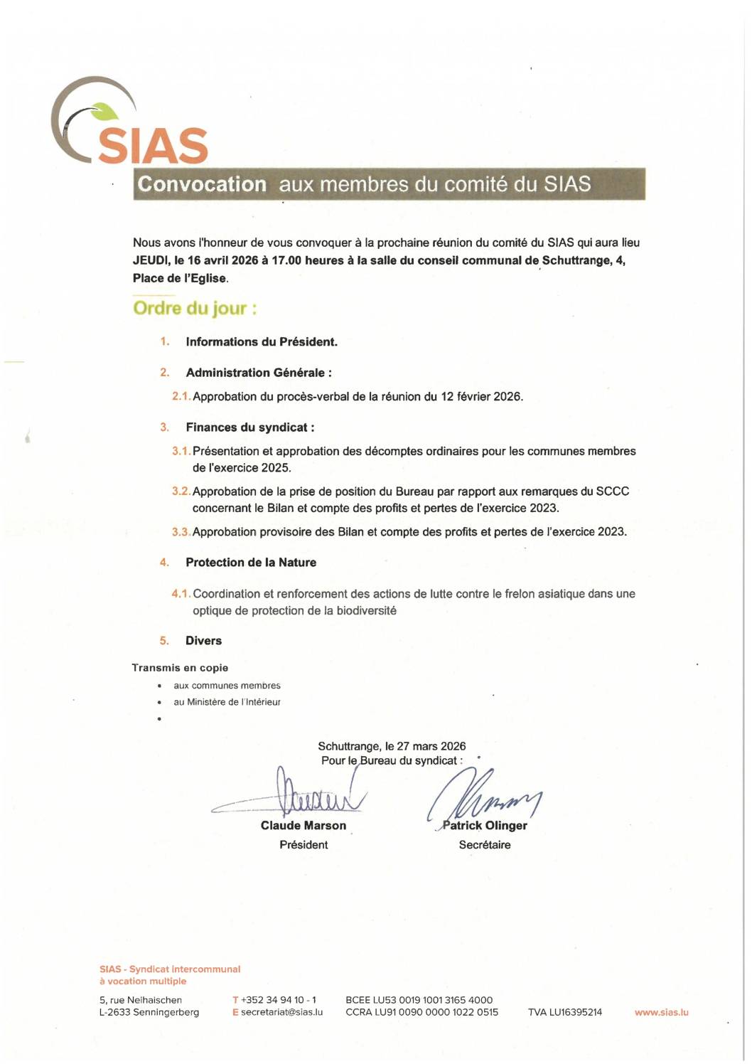2026 04 16 (Séance du Comité du SIAS)