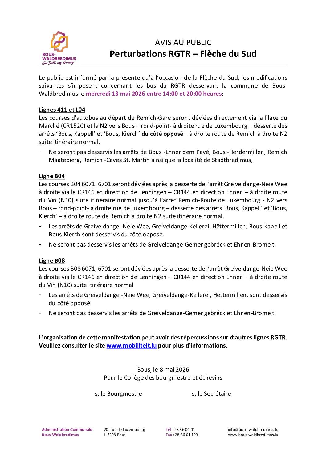 2026 05 08 - Perturbations RGTR - Flèche du Sud
