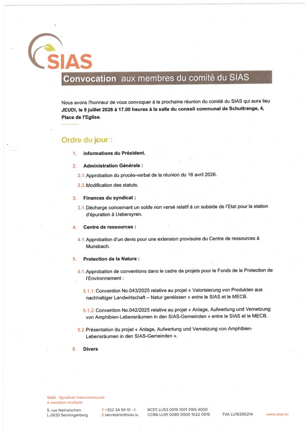 2026 07 09 (Séance du Comité du SIAS)