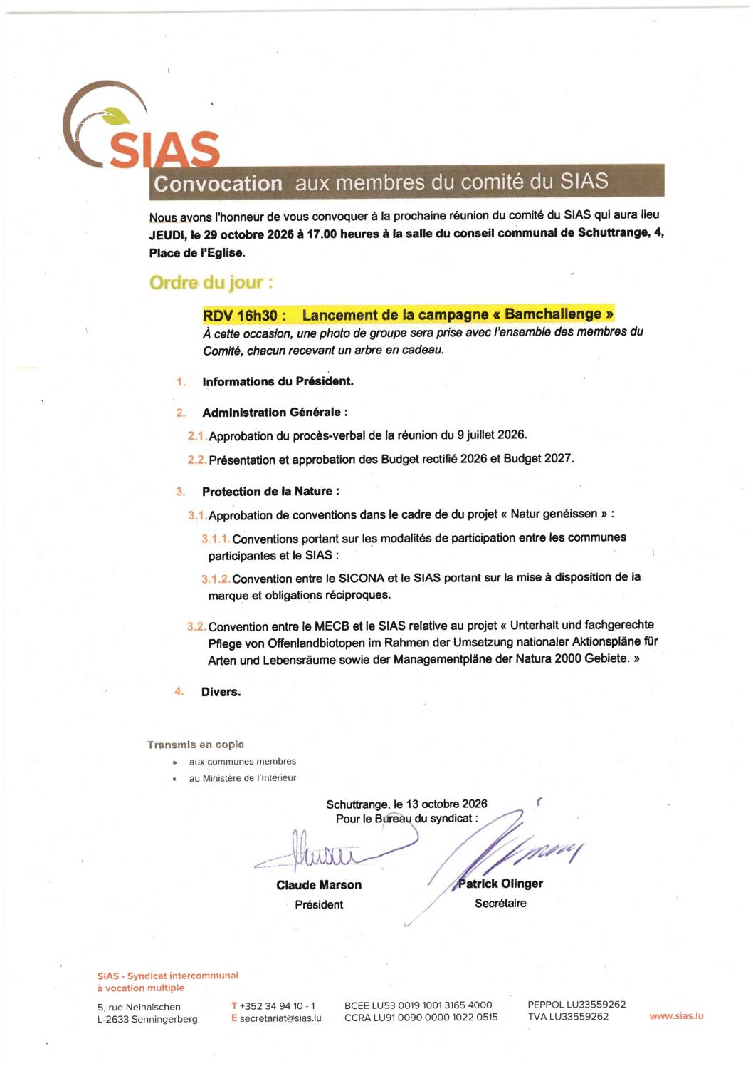 2026 10 29 (Séance du Comité du SIAS)